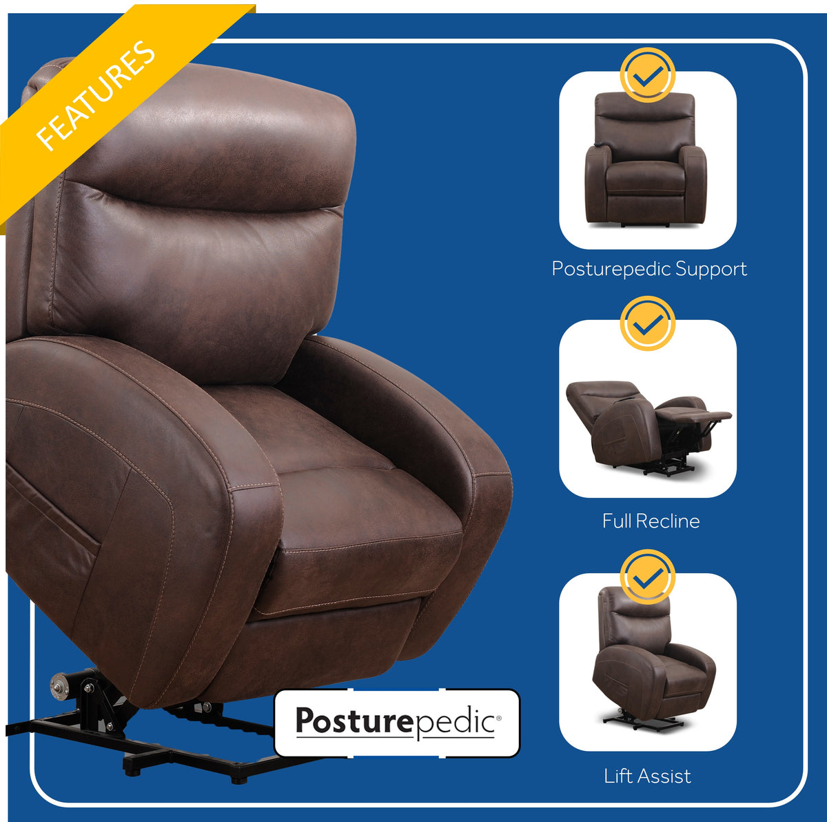 Astor Lift Recliner - Sealy® Recliners with Posturepedic™ Technology