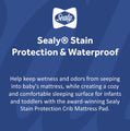 Sealy® Stain Protection & Waterproof Fitted Crib & Toddler Mattress Pad
